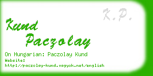 kund paczolay business card